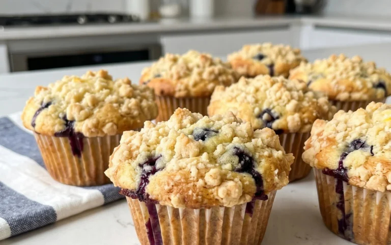 Lemon Blueberry Streusel Muffins
