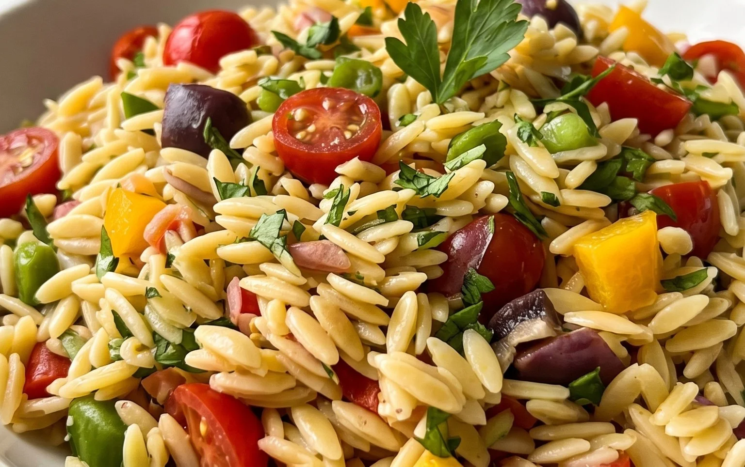 Rainbow Orzo Salad