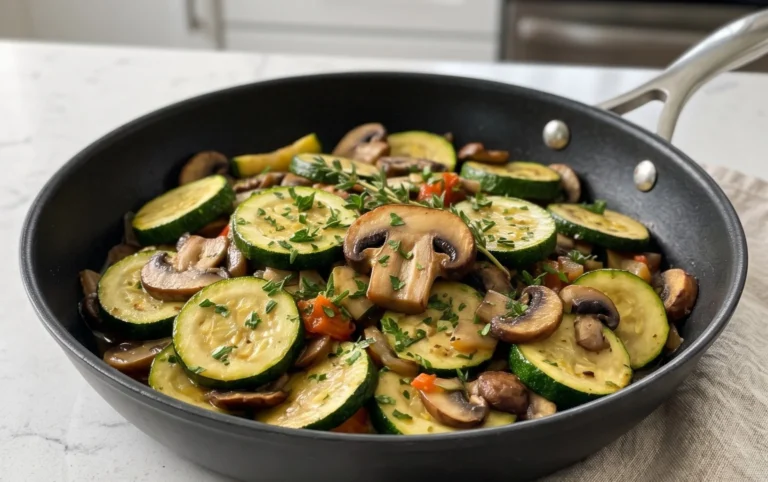 Skillet Zucchini and Mushrooms