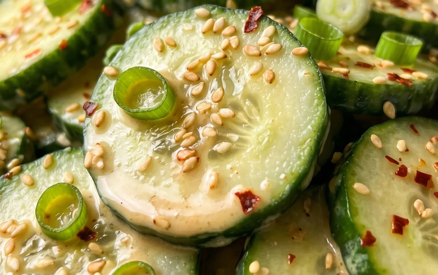 Creamy Asian Cucumber Salad Bowl