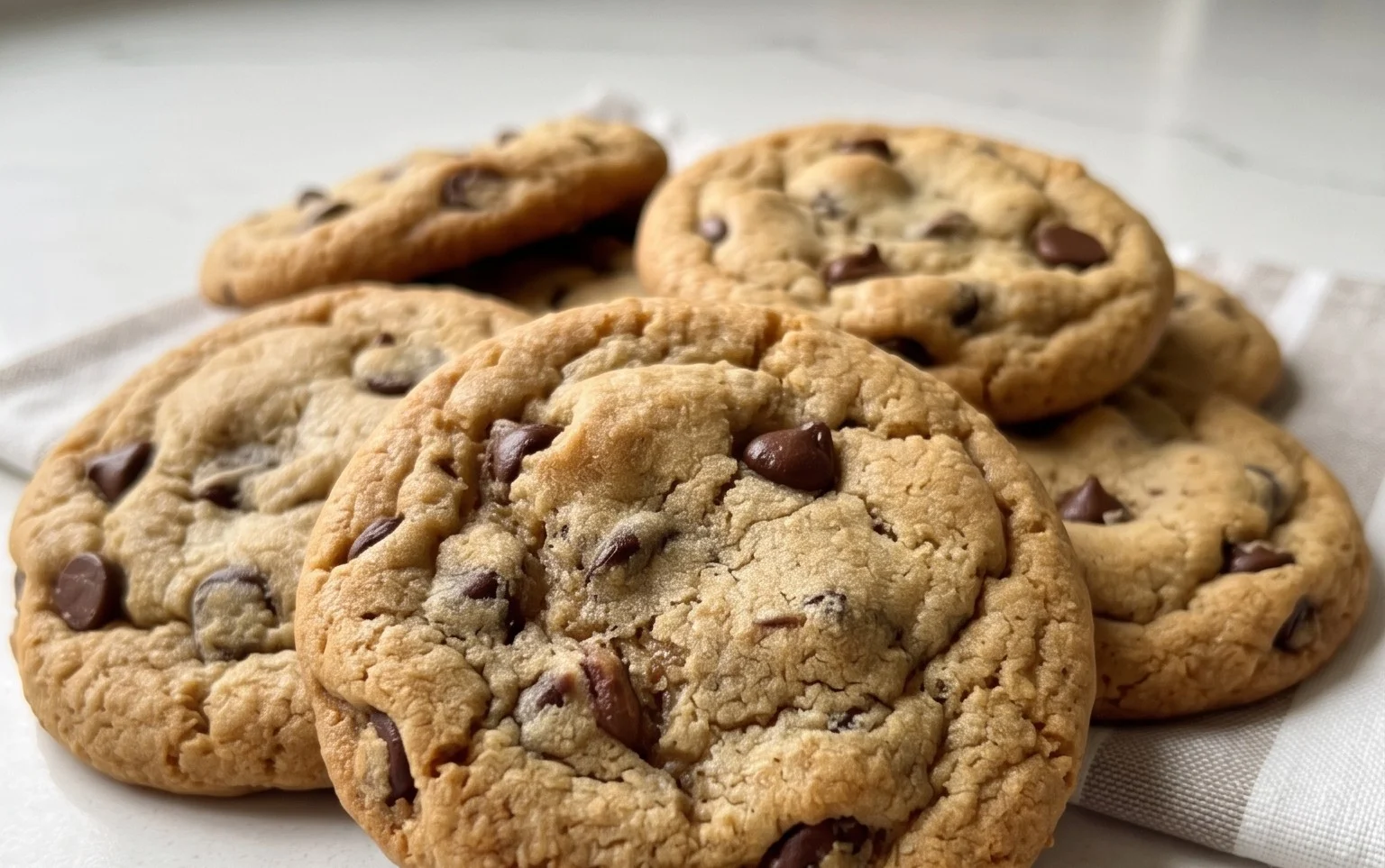 Crispy and Chewy Chocolate Chip Cookies