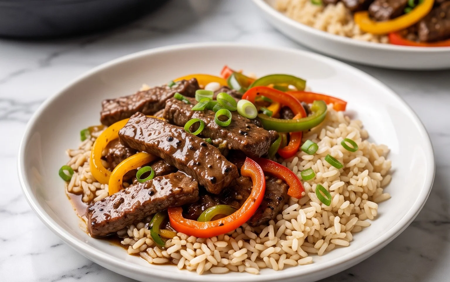 Beef Pepper Rice Bowl is a delicious meal option.