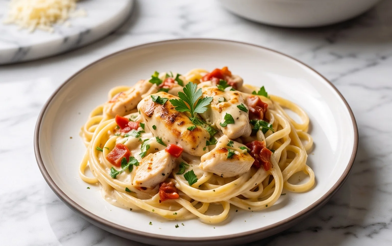 Low Calorie Chicken Alfredo