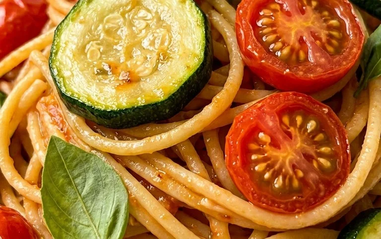 Healthy Tomato Zucchini Pasta