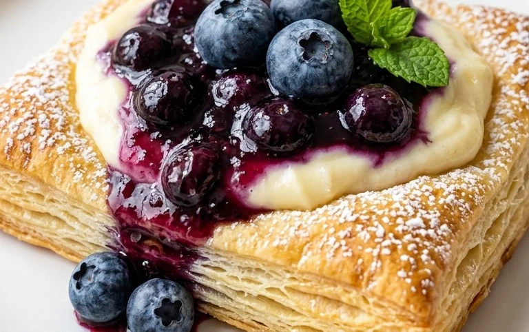 Blueberry Cream Cheese Puff Pastry