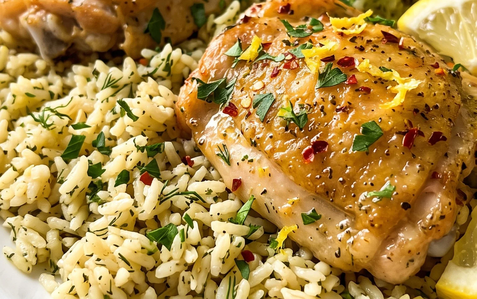 Greek Chicken and Lemon Rice (30 Minutes, One-Pot)