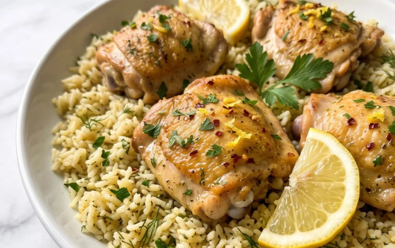 Greek Chicken and Lemon Rice (30 Minutes, One-Pot)