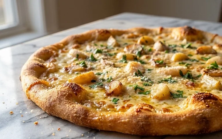 buttery garlic pizza
