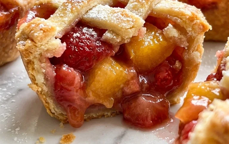 Strawberry Peach Pie Bites