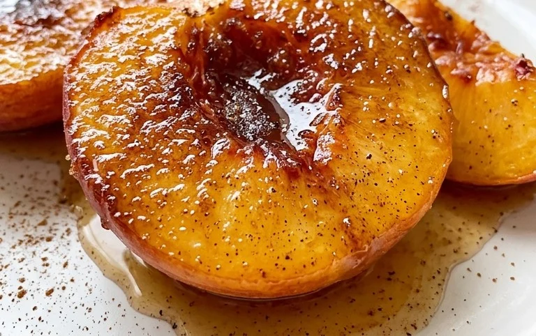 Cinnamon Sugar Baked Peaches