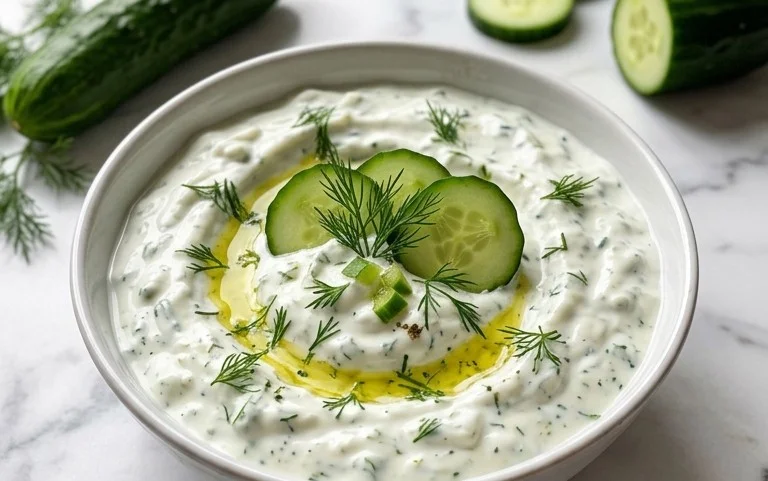 Cucumber Dip with Sour Cream and Dill