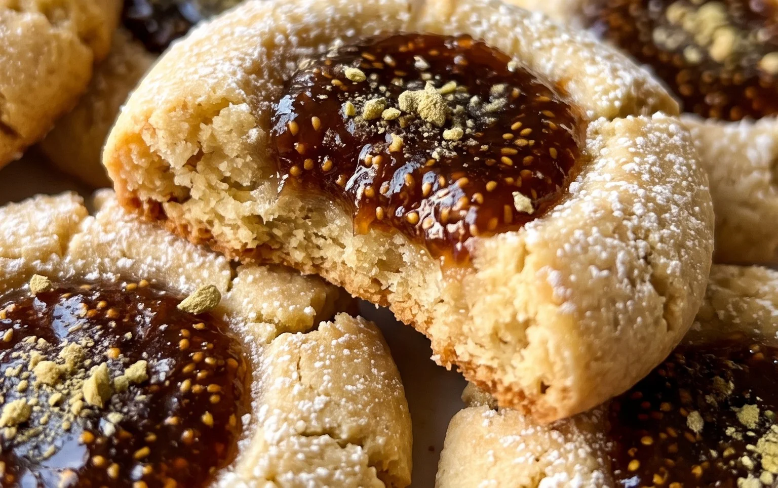 Cardamom Fig Thumbprint Cookies