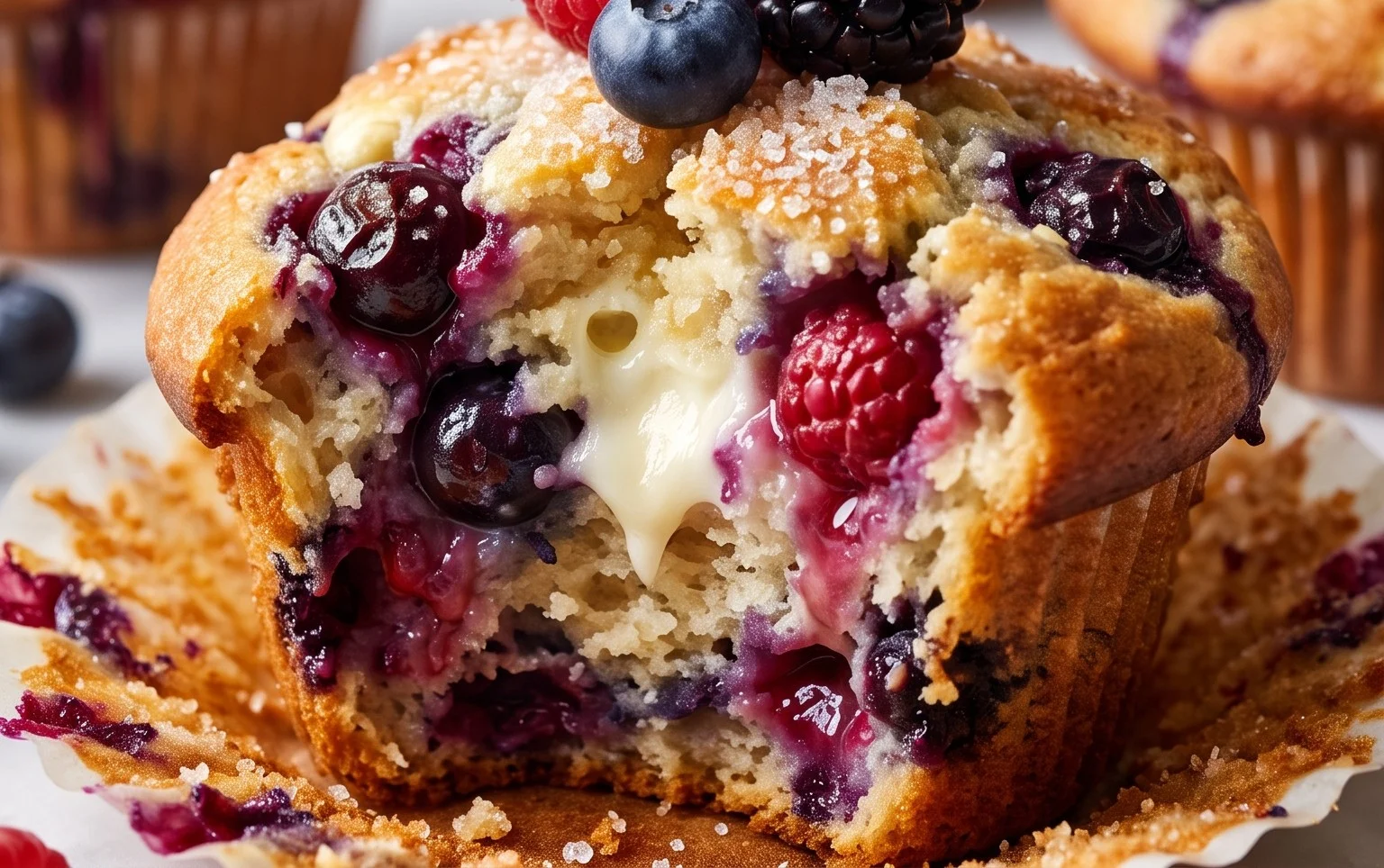 Berry Cream Cheese Muffins
