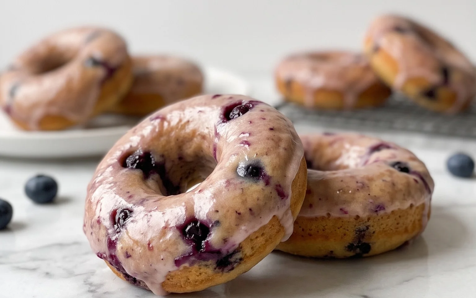 Blueberry Cake Donuts