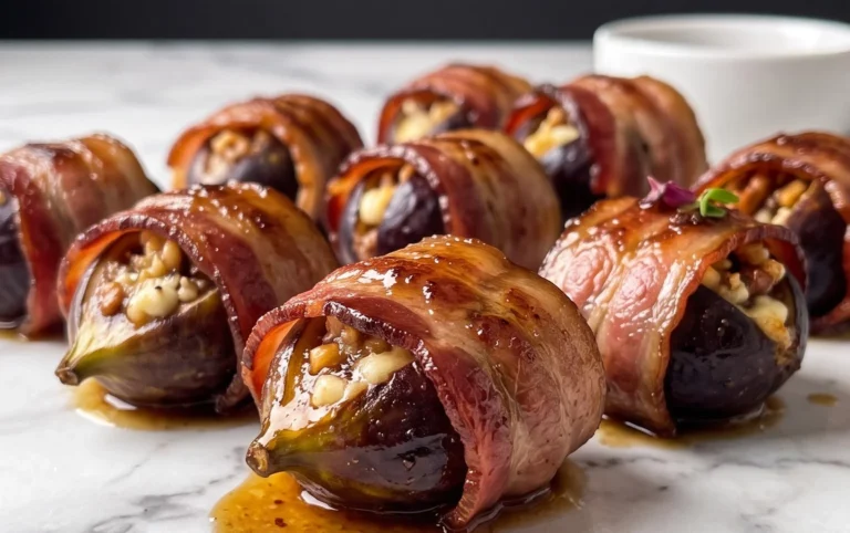 Beef Bacon Wrapped Stuffed Figs