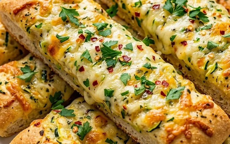Cheesy Zucchini Breadsticks