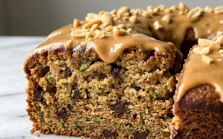 Moist Peanut Butter Zucchini Cake Recipe
