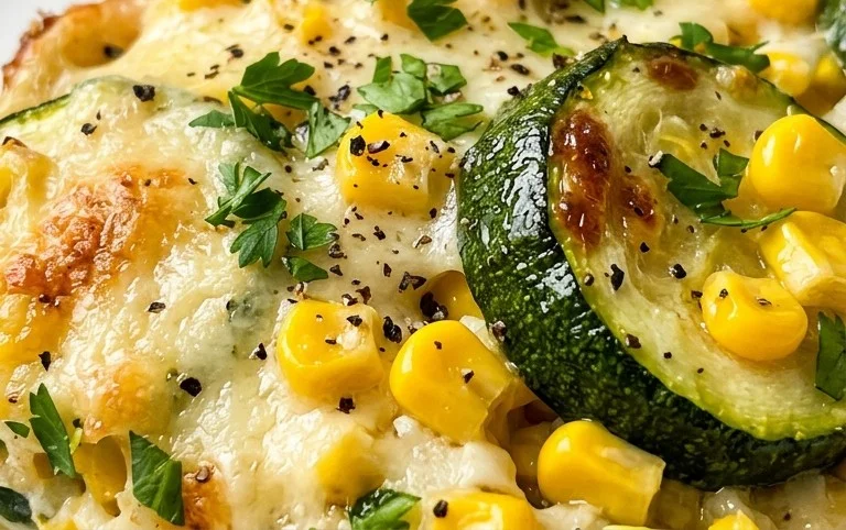 Zucchini Corn Parmesan Bake Recipe