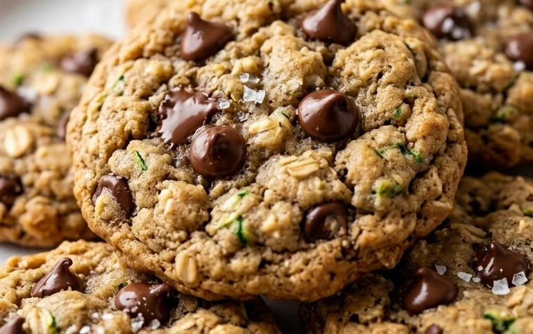 Homemade Zucchini-Oat Chocolate Chip Cookies