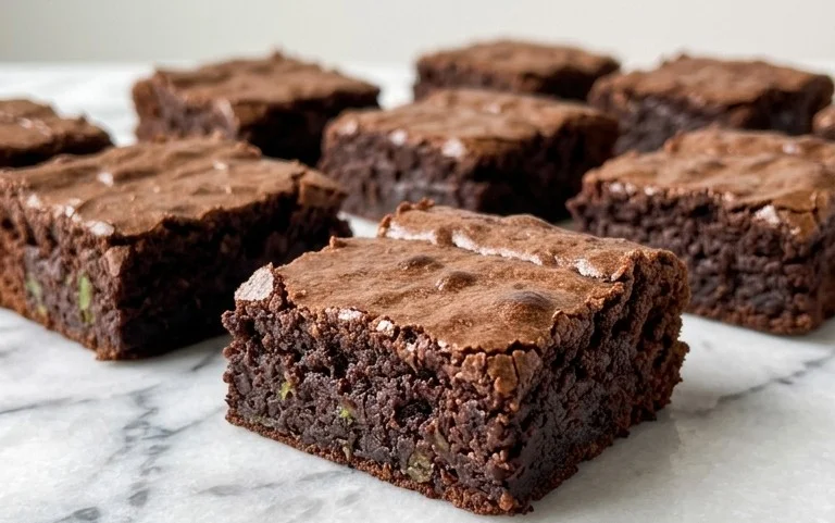 Fudgy Dark Chocolate Zucchini Brownies Recipe