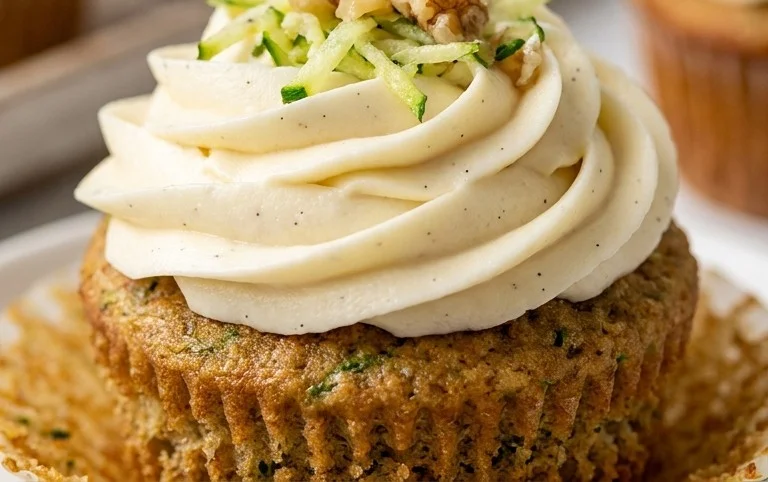 Zucchini Cupcakes with Cream Cheese Frosting