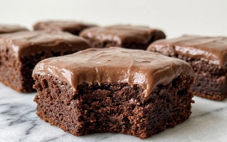 Zucchini Brownies with 1 minute Frosting!